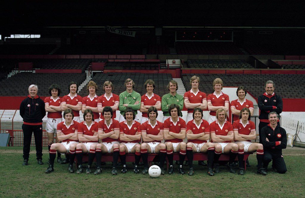 Elenco do Manchester United em 1978, comandado por Dave Sexton